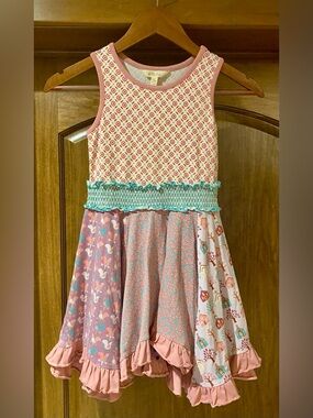 Matilda Jane Pink Multi-Print Twirl Dress